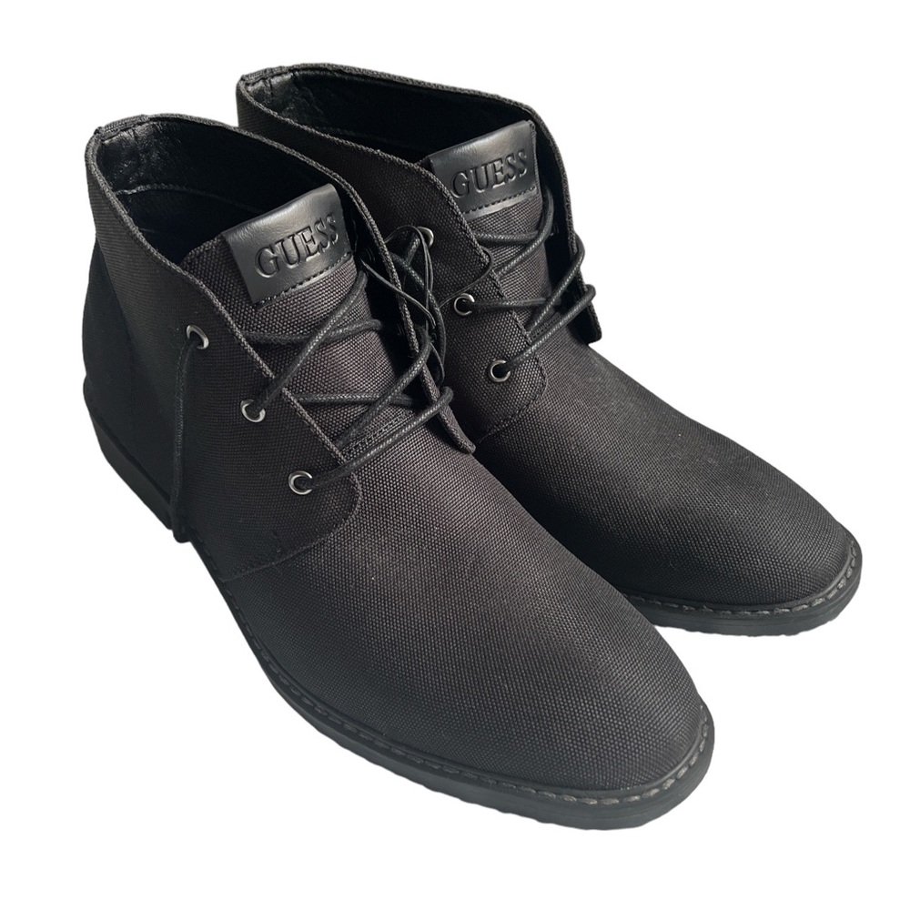 nwot Guess Chukka Style Lace Up Boots Mid Size Mens Size 9.5 Black